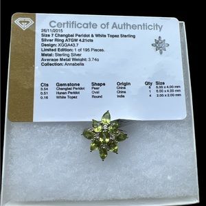 Changbal peridot & white topaz sterling silver